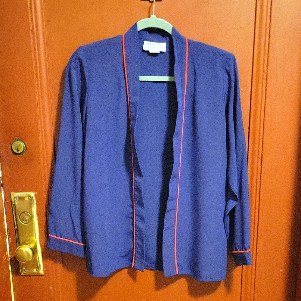 DA-RUE For Drapers & Damian' Jacket/Blazer Purple With Red Trimmings SZ 6P